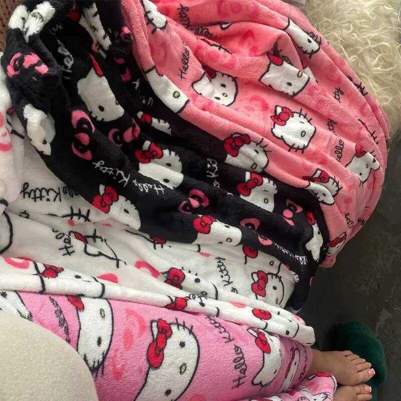 C 2025 New Hellokitty Outerwear Autumn/Winter Plush Sleeper Women's Warm Flannel Home Soft Warm Sle