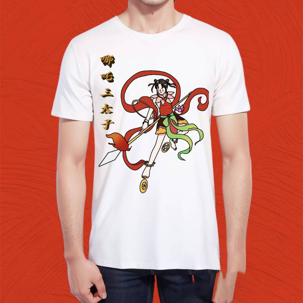 OUMAI เสื้อยืดพิมพ์ลายมังสวิรัติสําหรับทุกเพศ แขนสั้น สไตล์สปอร์ตและสตรีท JKN.T01-JKN.T10