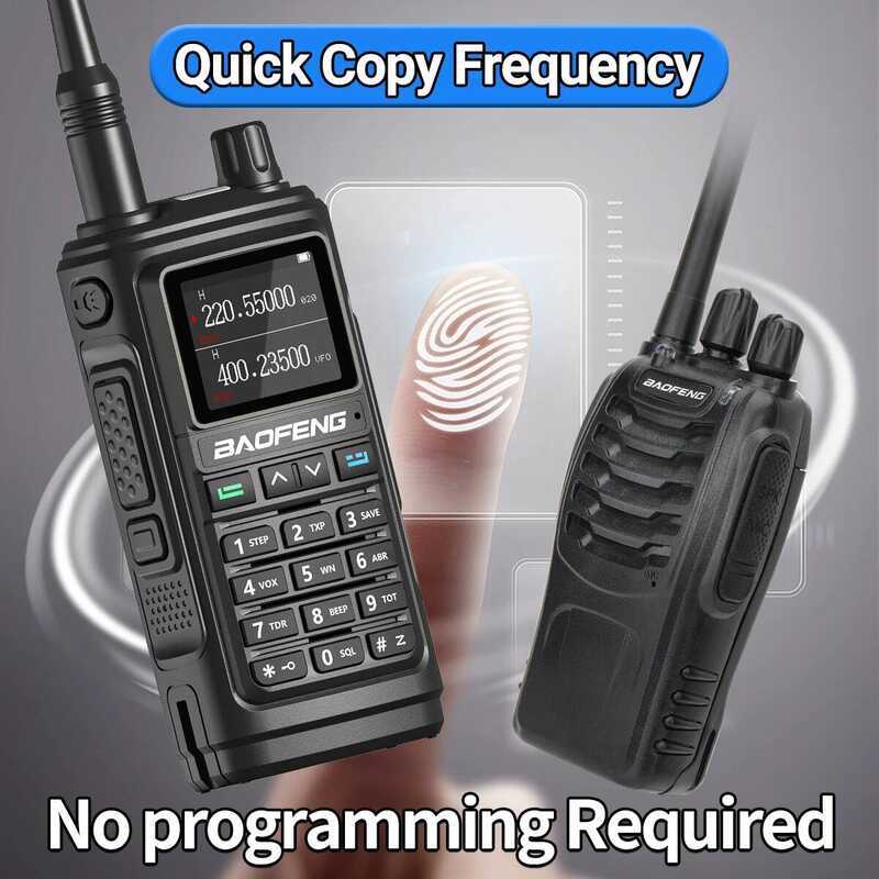 ▥  Uv-17 V2 Walkie Talkie Tri Band ไร้สายสําเนาความถี่ยาวที่มีประสิทธิภาพ Type-C Uv-5R U