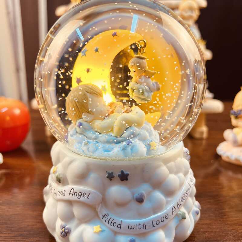 ละครเกาหลี Luminous mygirl My Girl Floating Snow Crystal Ball Music Box Free Male Female Birthday Gi