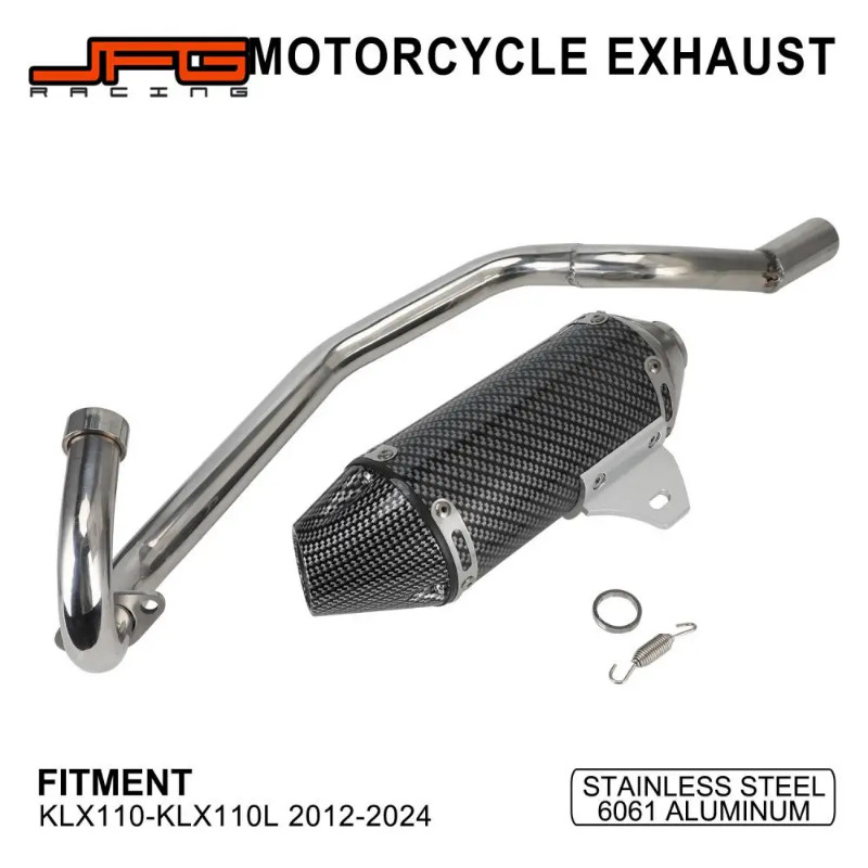 Motorcycle Accessories Exhaust Pipe Escape-Pipe Full System For Kawasaki KLX110 KLX 110 KLX110L KLX