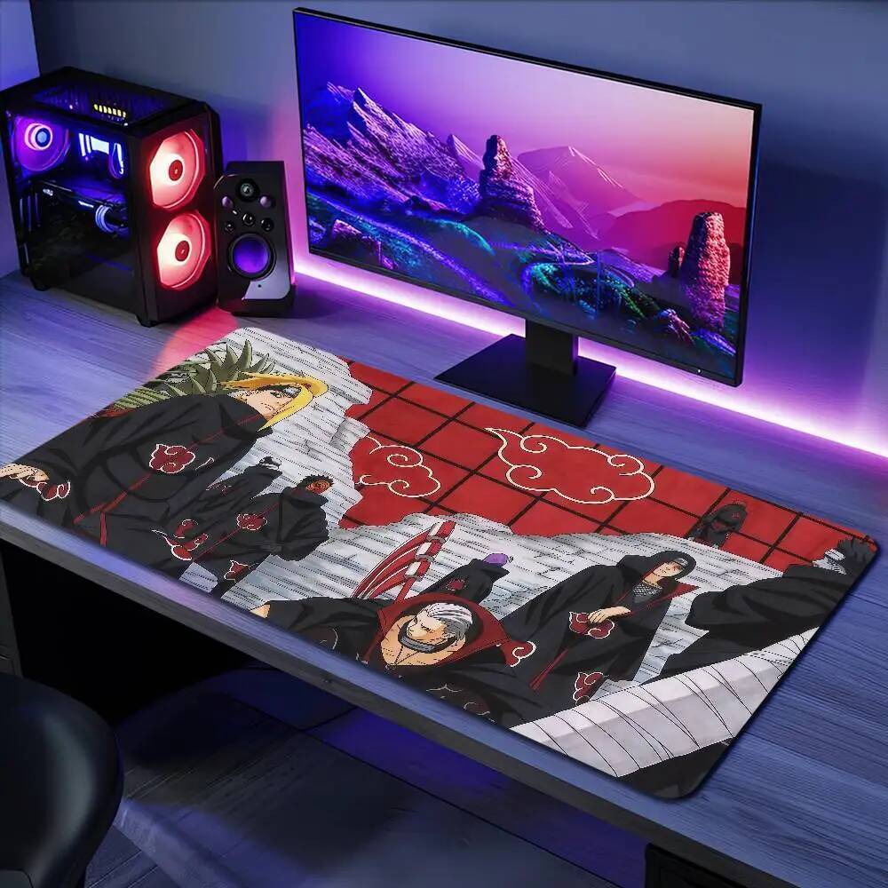 เสื่อโต๊ะแป้นพิมพ์ตามหลักสรีรศาสตร์สํานักงานอะนิเมะ NARUTO Akatsuki Mousepad ขนาดใหญ่ยาง PC ลื่น Anti-fray Home เกมที่กําหนดเอง - รูปที่ 2
