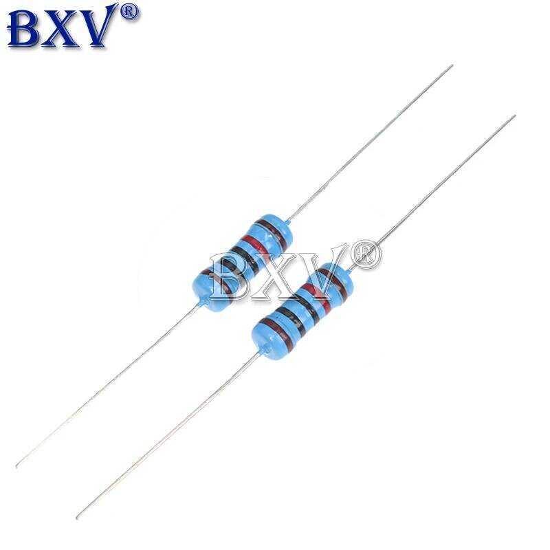 ตัวต้านทานฟิล์มโลหะ 100ชิ้น 2W 1R ~ 1M hjxrhgal 100R 220R 330R 1K 2.2K 3.3K 4.7K 10K 20K 47K 100K 2K