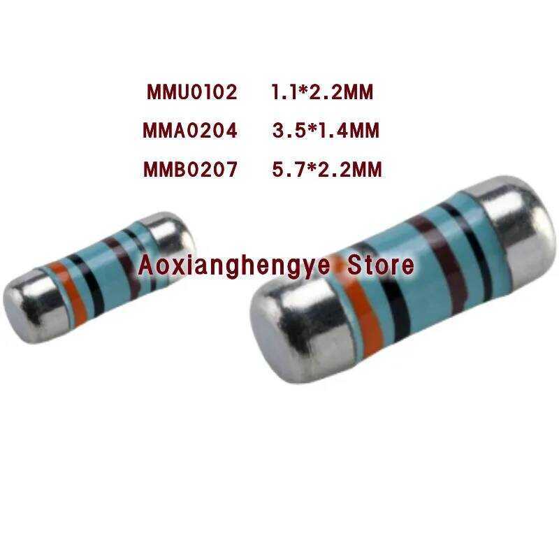 ชิ้น 20 MMU0102 30R 33R 36R 39R 47R 51R 56R 68R 75R 82R 91R 100R 120R ตัวต้านทาน SMD แบบมืออาชีพ MEL