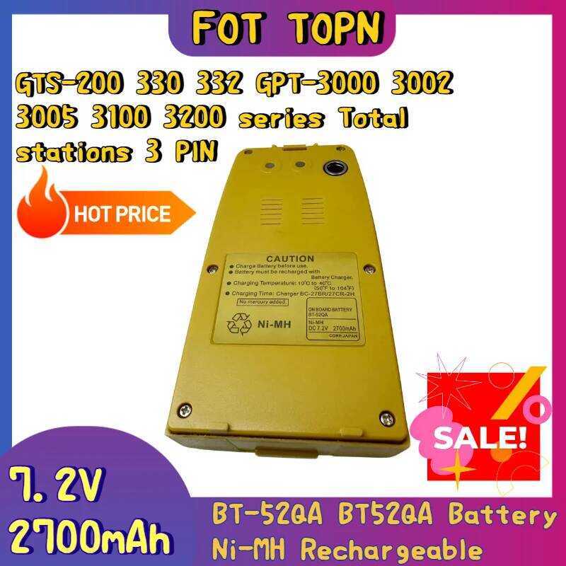 BT-52QA แบตเตอรี่ BT52QA Ni-MH ชาร์จใหม่ได้สำหรับ TOPN GTS-200 330 332 GPT -3000 3002 3005 3100 3200