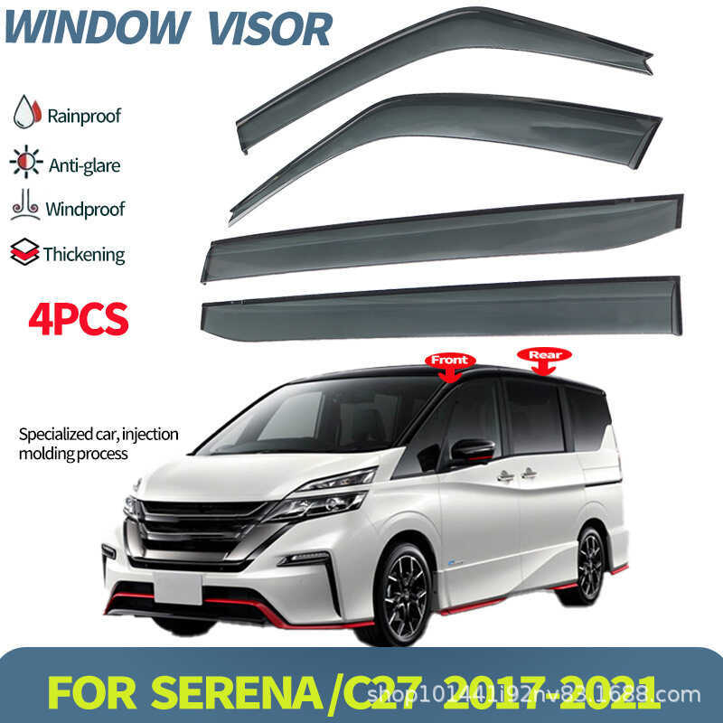 เหมาะสําหรับผลิตภัณฑ์ญี่ปุ่น SERENA กันฝนบอร์ด SERENA C27 C28 2017-2023กระบังหน้าหน้าต่าง