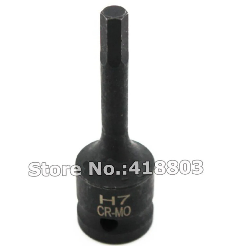 1/2" Dr. H7 Impact Socket Hex Bit H7 Socket Wrench Tool 78mm Length