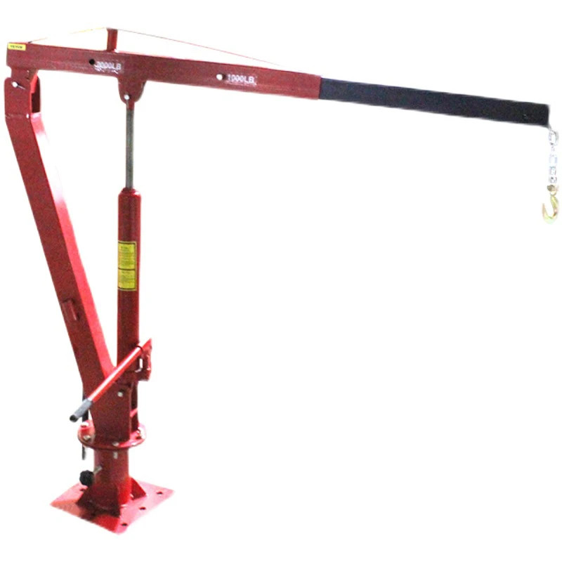 Small Vehicle Crane Hydraulic Truck Truck Crane 2000 lbs Small Crane Household Electric Hoist Folda