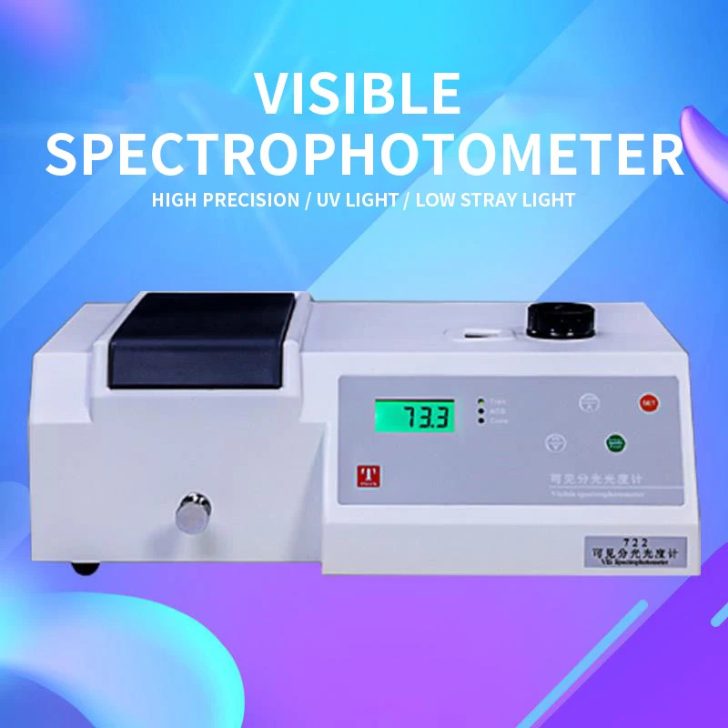 721 Visible Spectrophotometer, Benchtop Digital UV Spectrophotometer, Precision UV-Vis Photometer a