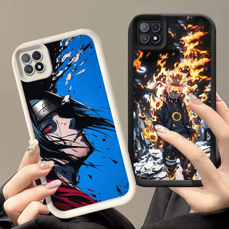 HK-5 Anime UchihaปลอกกันกระแทกสําหรับสีดําและสีขาวซิลิโคนOPPO Realme Reno C20A A16E A16K 4F F17 C20 