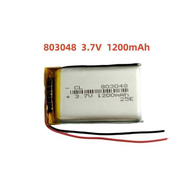 3.7V แบตเตอรี่ลิเธียมโพลิเมอร์ทดแทน 1200mAh Li Lipo 803048 JST 2Pin 1.0/1.25/1.5/2.0/2.54mm สำหรับกล