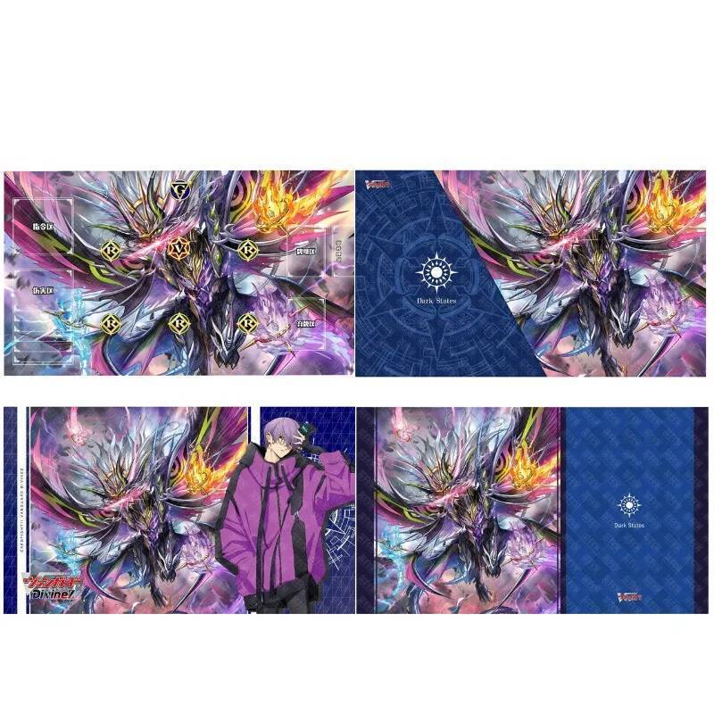 การ์ดไฟท์ใหม่!! Vanguard 600x350 มม. Single-player Playmat 2-3 มม.เย็บขอบอะนิเมะการ์ตูนยางเกมกระดานแ