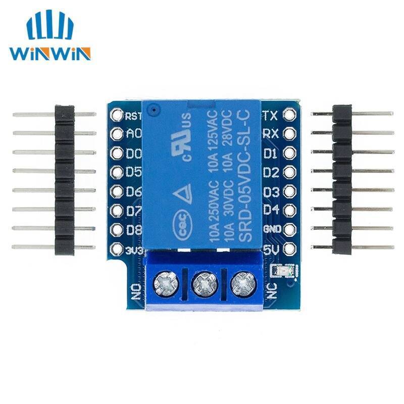 One Channel Wemos D1 Mini Relay Shield Wemos D1 Mini Relay Module สําหรับ ESP8266 Development Board 