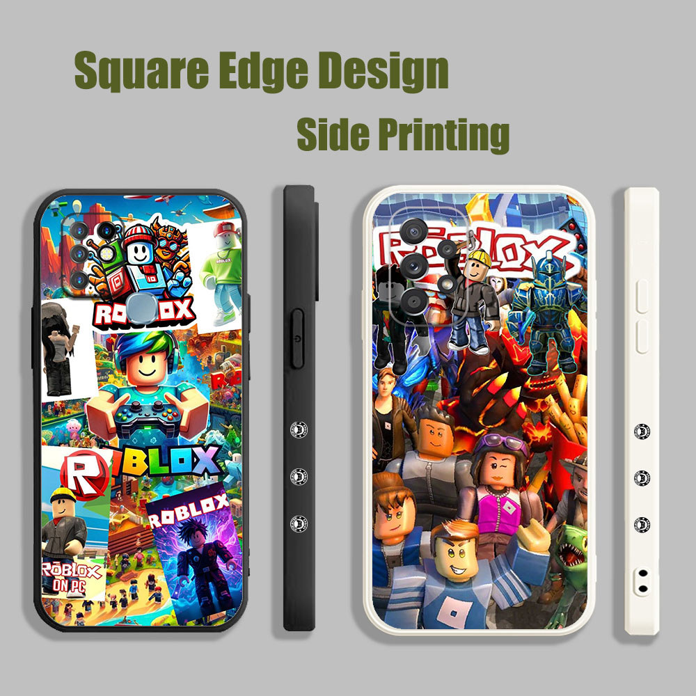 สําหรับVivo Y91/Y93/Y91i/Y95 Y91C Y15A Y15S Y53 V11i Z3i S1 V21e Y76 ROBLOXเกมWJS17 เคสโทรศัพท์ขอบสี