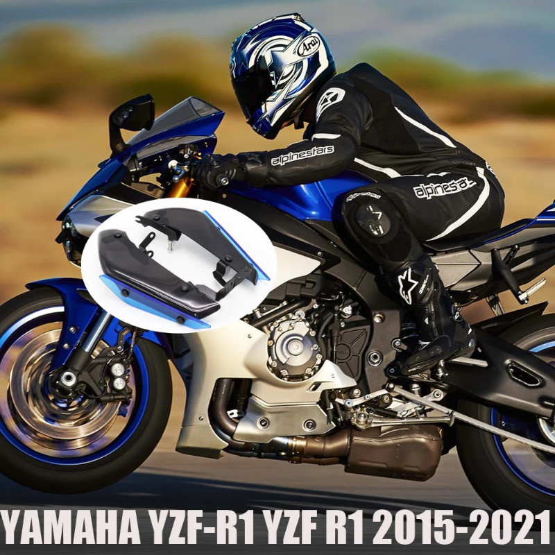 Motorcycle Fairing Parts Aerodynamic Wing Kit Fixed Winglet Fairing Wing For YAMAHA YZF-R1 YZF R1 2