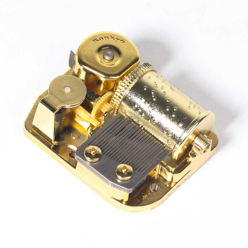 23-Tone ของแท้ญี่ปุ่น sankyo Gold-Plated Movement Clockwork Music Box Canon Sky City Music Box Acces