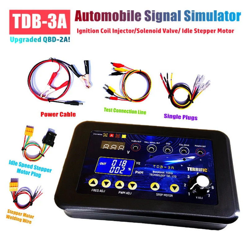 TDB-3A Automobile Ignition Coil Injector Solenoid Valve Detector Idle Stepper Motor Fault Tester Si