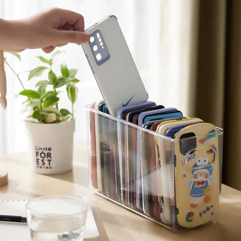 Phone Phone Phone Case Storage Box ins Multifunctional Square Sundries Organizer Box White Collar St