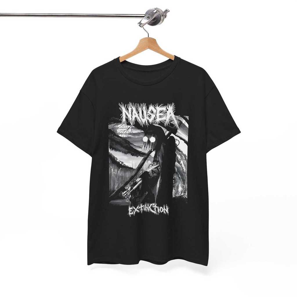 เสื้อยืด Nausea Extinction: Vintage Anarcho-Crust Punk Band Tee