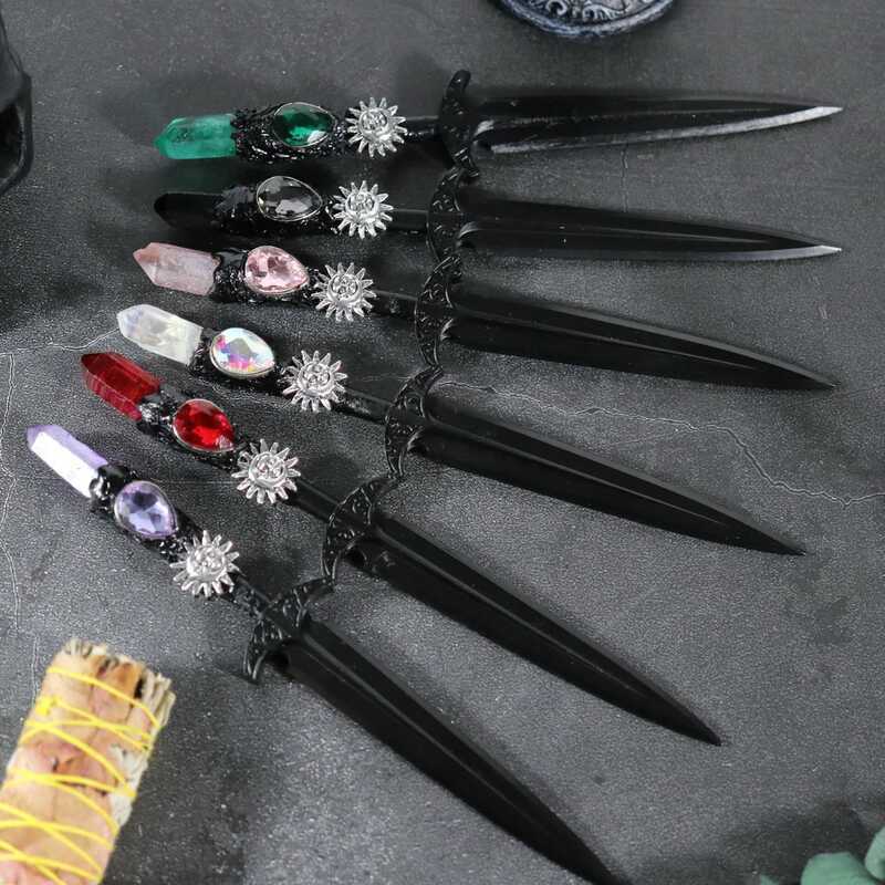 88-96g ดาบโลหะ อุปกรณ์เสริมผมแท่นบูชาคริสตัล ไม้พ่อมด พลังงาน ปางัน คอสเพลย์ เอลฟ์ โกธิค ไม้กายสิทธิ