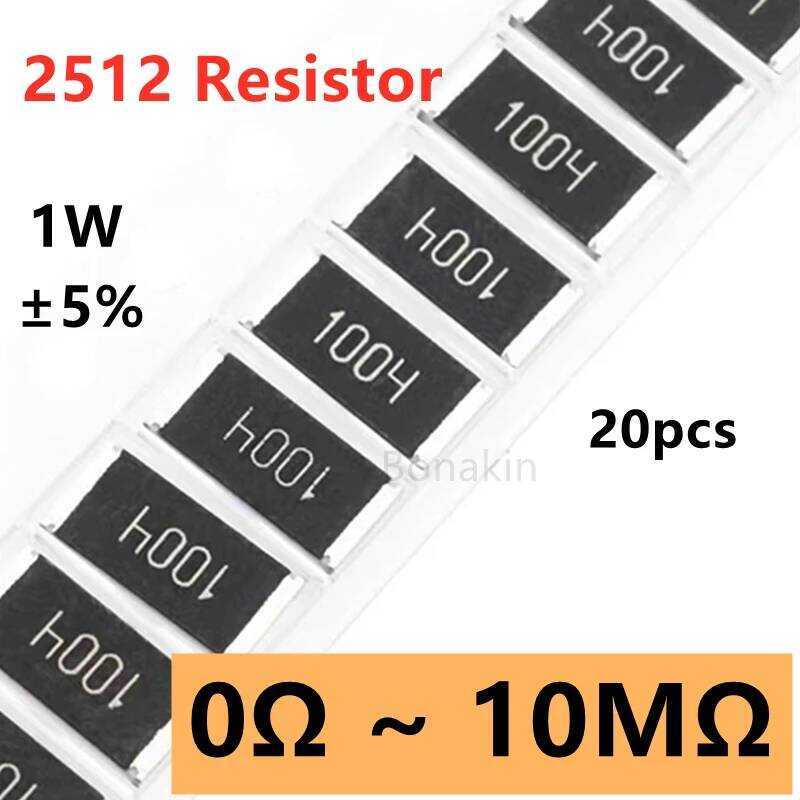 ชิ้น 20 2512 ตัวต้านทาน SMD 1W 5% 5%