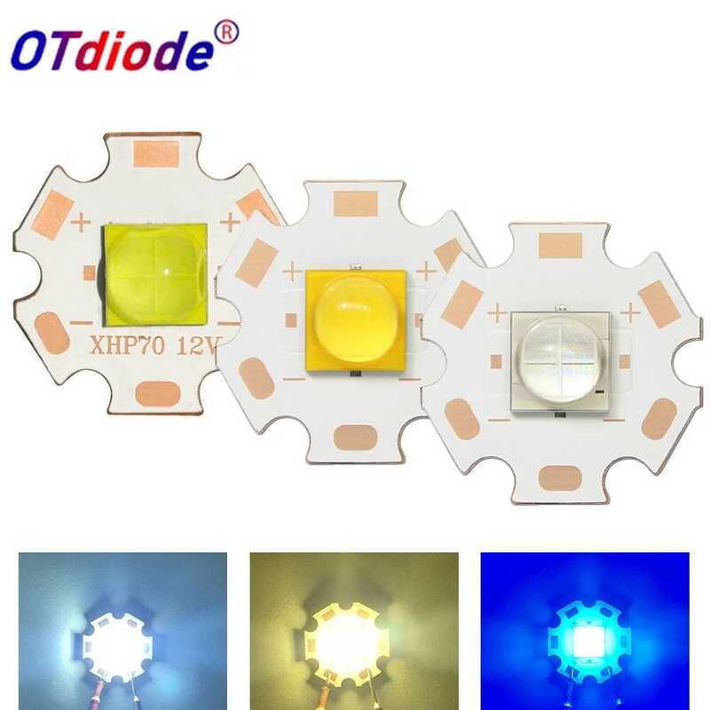LED ชิป XHP70.2 กำลังสูง 7070 DC3V/6V/12V ขาเซรามิก 20W 40W XHP70 XHP50.2 ไฟฉาย ไฟหน้ารถยนต์