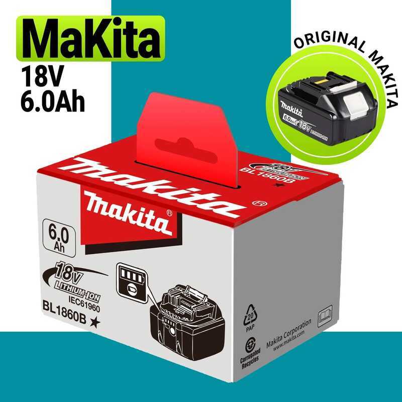 BL1860B แบตเตอรี่ Makita 18V แบตเตอรี่ BL1850B, BL1850, BL1840, BL1830 สำหรับไขควง แบตเตอรี่เครื่องม