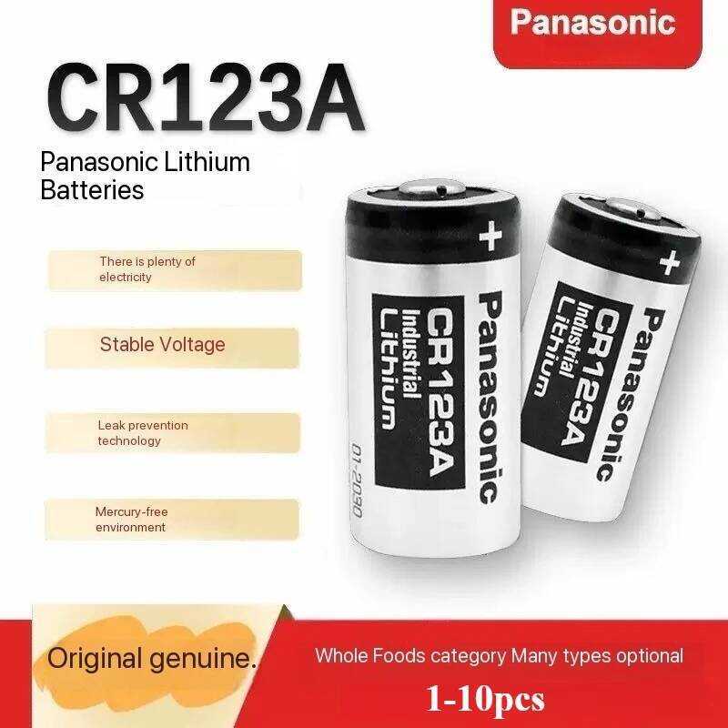 ชิ้น 1-10 แบตเตอรี่ลิเธียม Panasonic 123 3V สำหรับกล้อง Arlo รุ่น CR123A CR17345 DL123A EL123A 123A