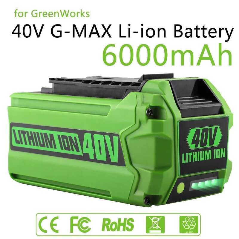 Greenworks สำหรับแบตเตอรี่ 40V 6Ah GreenWorks G-MAX Li-ion แบตเตอรี่ทดแทนจากผู้ผลิตสำหรับเครื่องตัดห