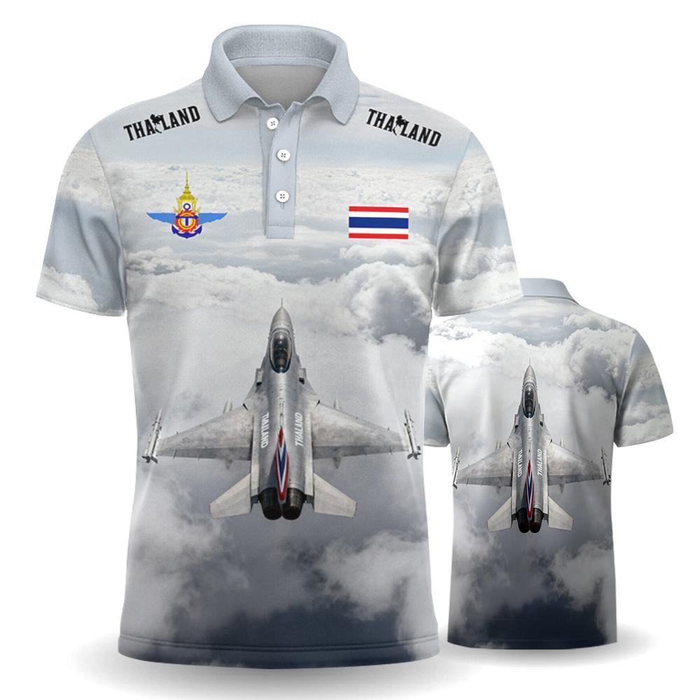 เสื้อโปโลทหารอากาศ กองทัพอากาศ Air force เสื้อโปโลพิมพ์ลาย โปโลชาย AT-16