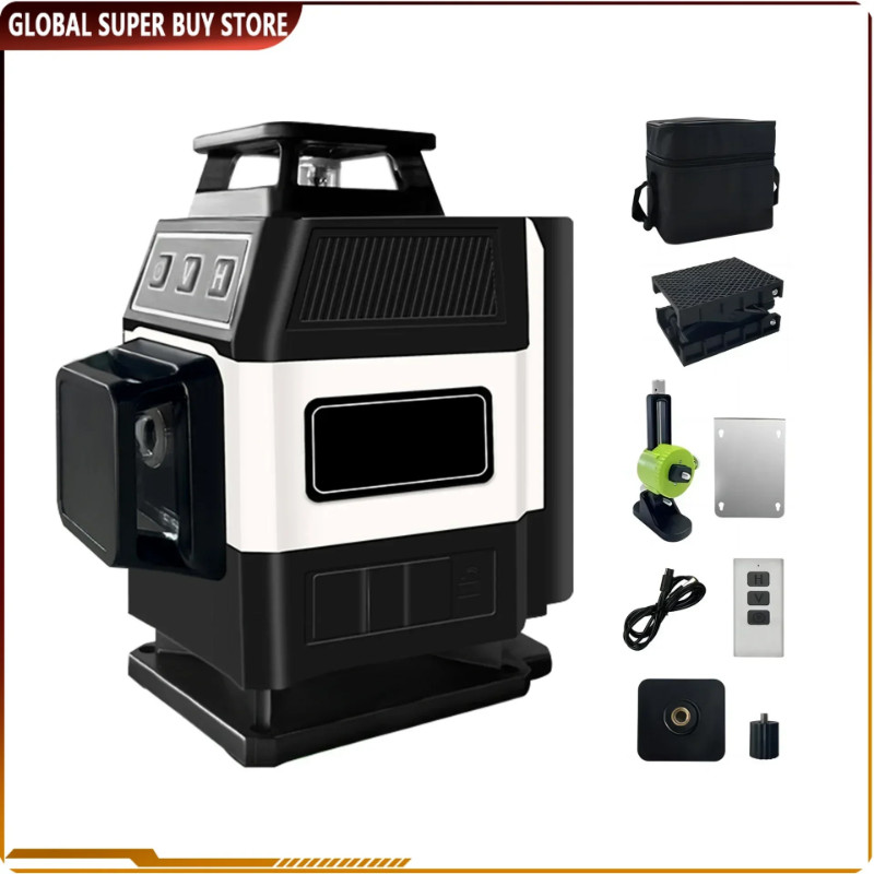 16 Lines Green Laser Level 4D Green Cross Line Pro Laser Construction Self-Leveling Laser Level for