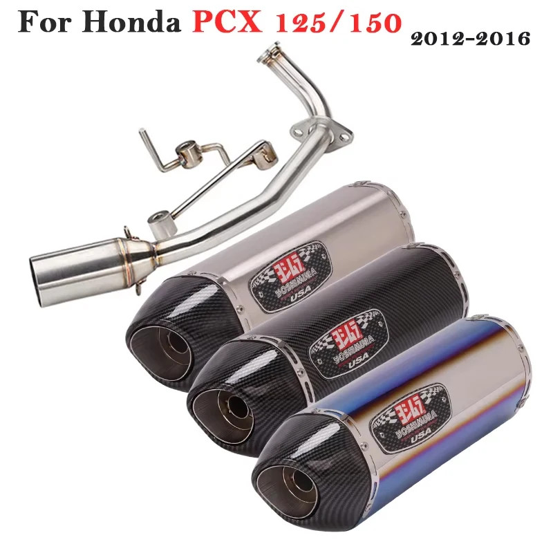 For Honda PCX 125 150 PCX125 PCX150 2010-2016 Motorcycle Yoshimura Full System Exhaust Modify Front