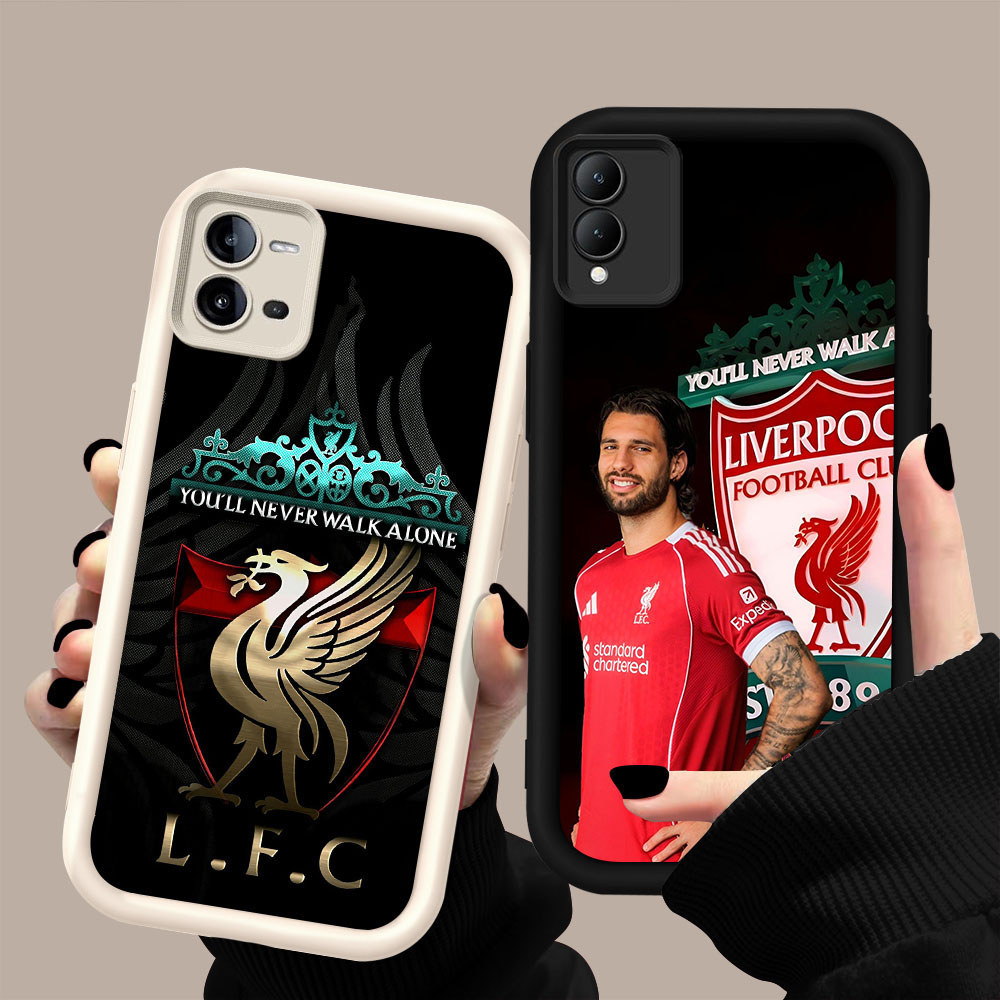 HK-33 Liverpool Football Club เคสกันกระแทกสําหรับซิลิโคนสีดําและสีขาว VIVO V25 Y03 Y27 Y03t Y18 Y18i