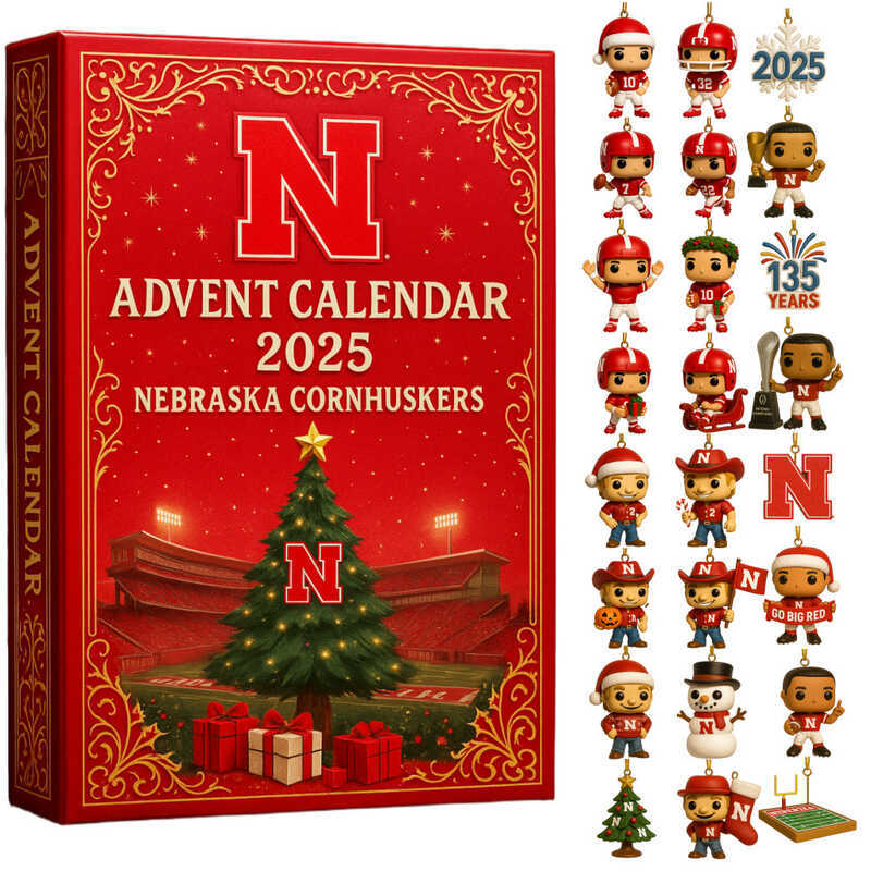 2025 Nebraska Cornhusbers Football Advent Calendar 圣节盒