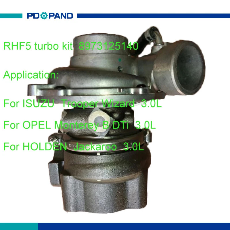 turbo charger kit RHF5 supercharger for ISUZU Trooper Wizard 3.0L 4JX1 engine 8973125140 8972572000