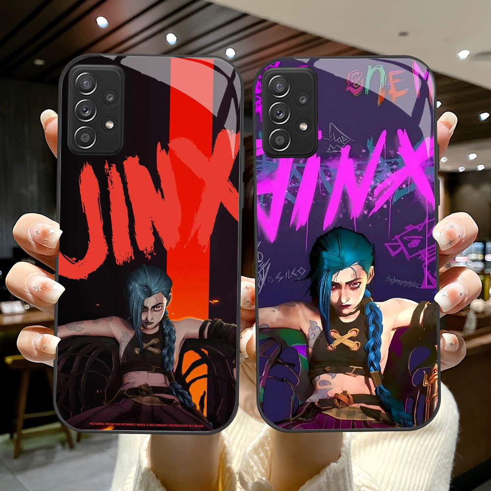 YS-58 ร้อนเกม Arcanes Jinx HD แก้วสําหรับ Samsung A52 A13 A33 A32 A72 A23 A53 A73 A52S A26 A56 A16 A