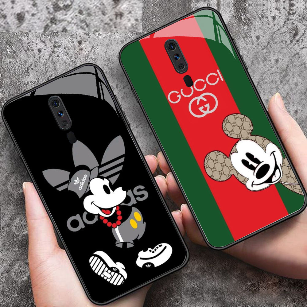 YS-13 Mickey Mouse HD Glass Casing สําหรับ OPPO A5 A9 F11 A9X Reno 2F 2Z Pro