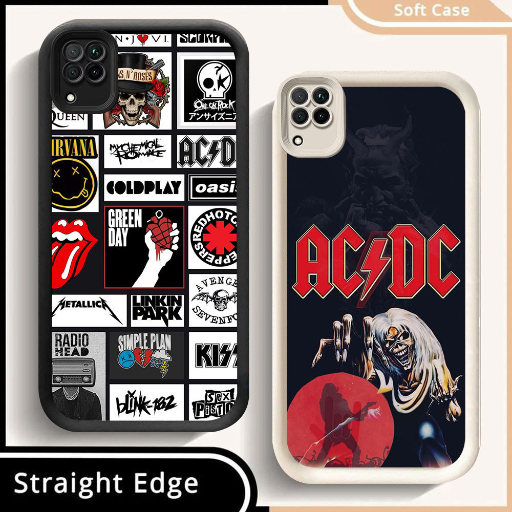 SD-1 AC DC Rock Band ปลอกกันกระแทกสําหรับ Samsung A12 A22 J2 J4 J7 Pro Plus Prime 5G