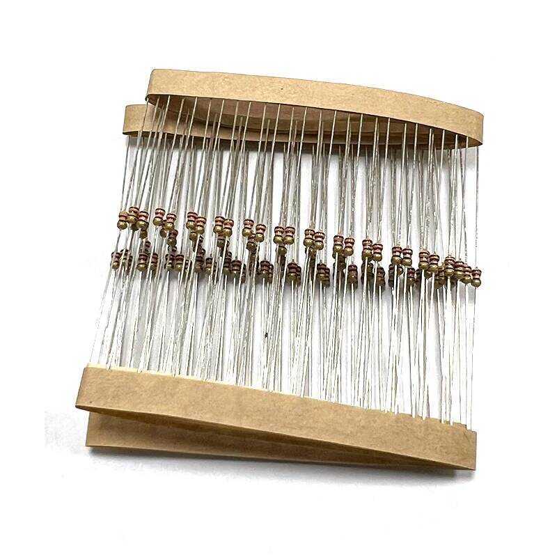 ชิ้น 100 ตัวต้านทานฟิล์มคาร์บอน 1/8W 5% 1R2 12R 120R 1K2 12K 120K 1.2 12 120 R K โอห์ม 0.125W 0R--1M