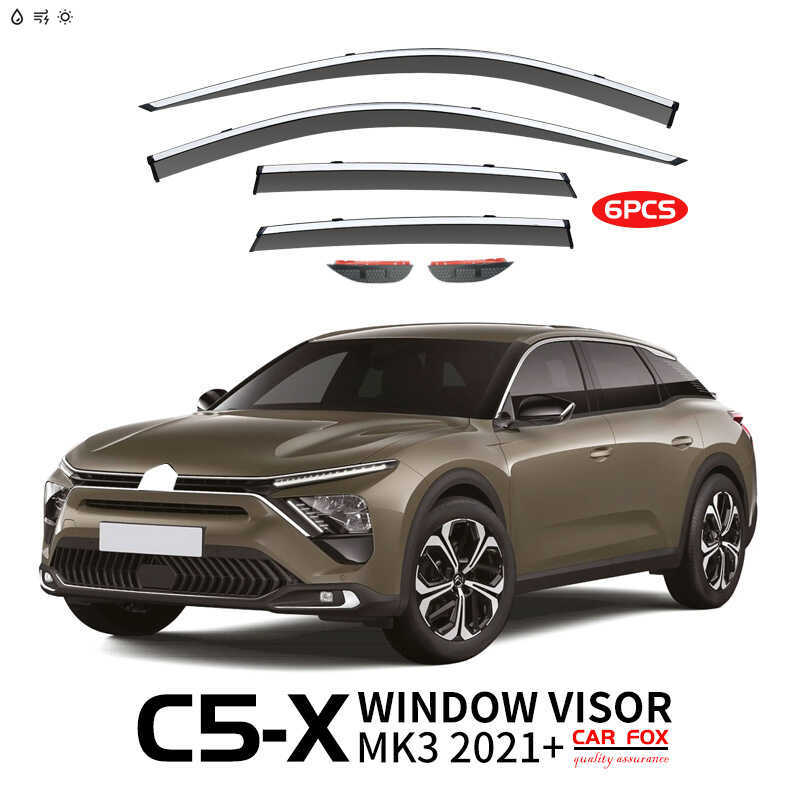 เหมาะสําหรับ CITROEN C5 X Window Rain Block Side Window Deflector CITROEN C5 XWindow visor