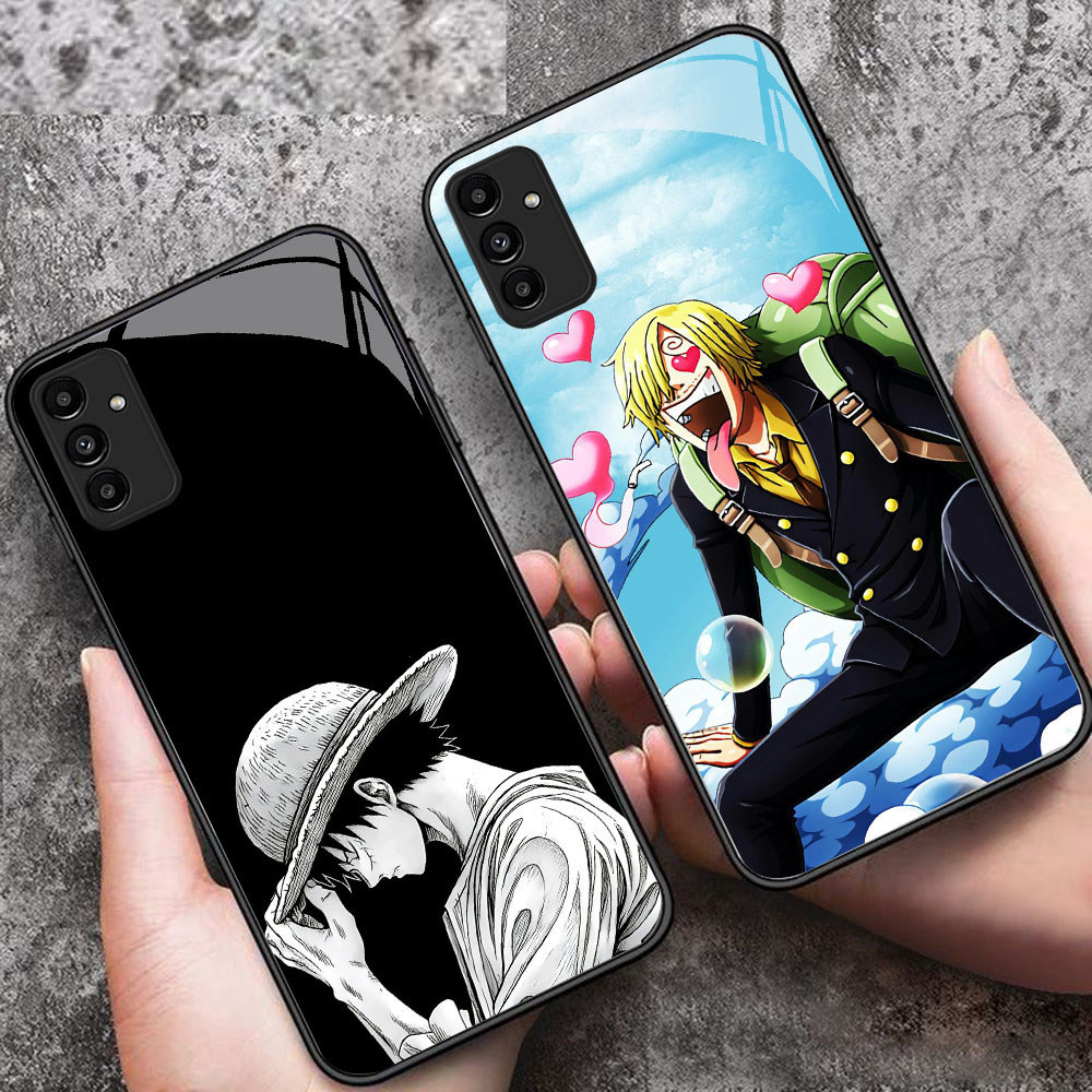 YS-74 Monkey D Luffy HD Glass Casing สําหรับ Samsung A05S A35 A55 A24 A14 A15 A04S A34 A25 M15 A54 S