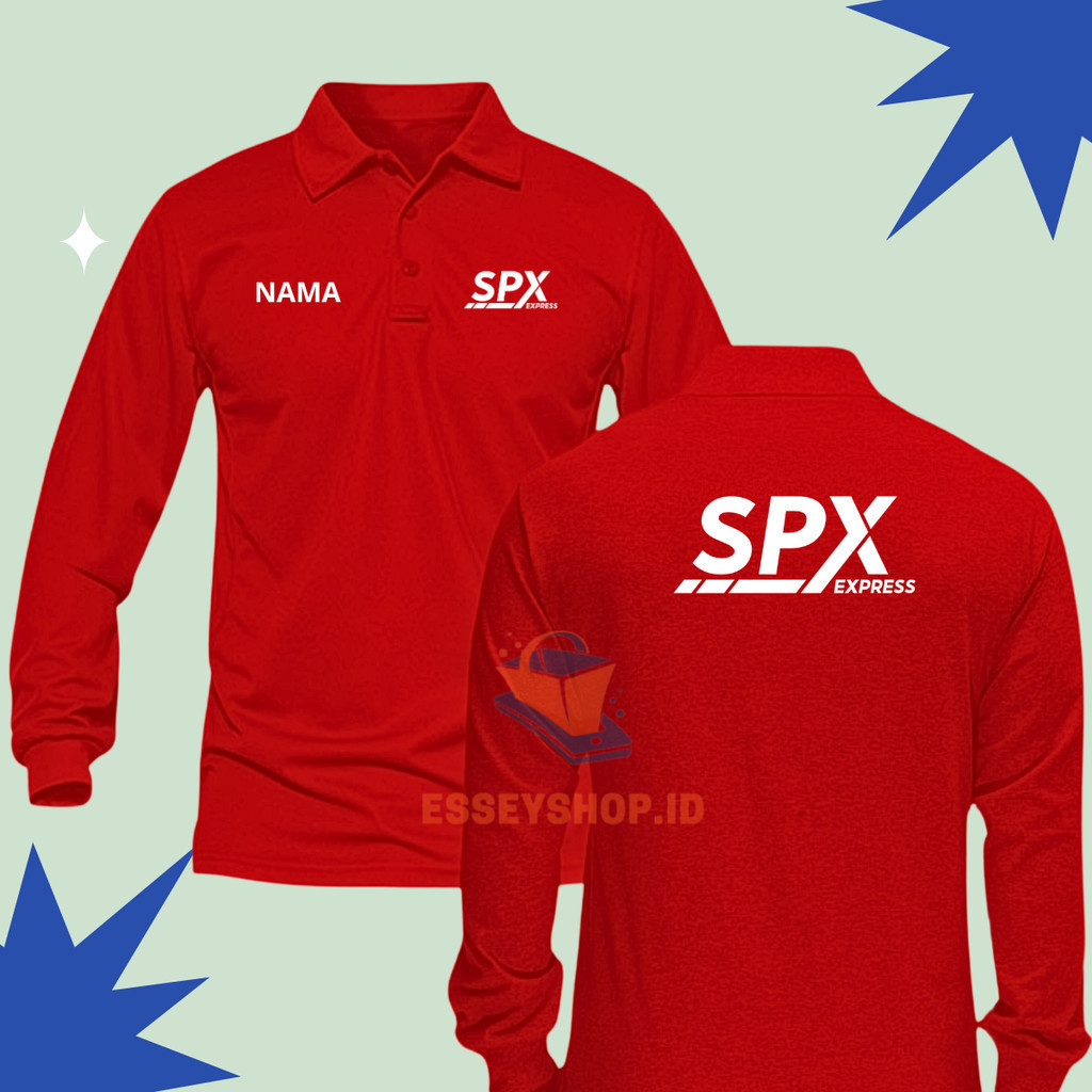ล่าสุด Sopee โลโก้การพิมพ์หน้าจอที่กําหนดเองโปโลแขนยาวชุดชื่อผู้ใหญ่ SPX Express Cool Shopexpres ผู้ชายวัสดุ Unisex ปกคุณภาพระดับพรีเมียม