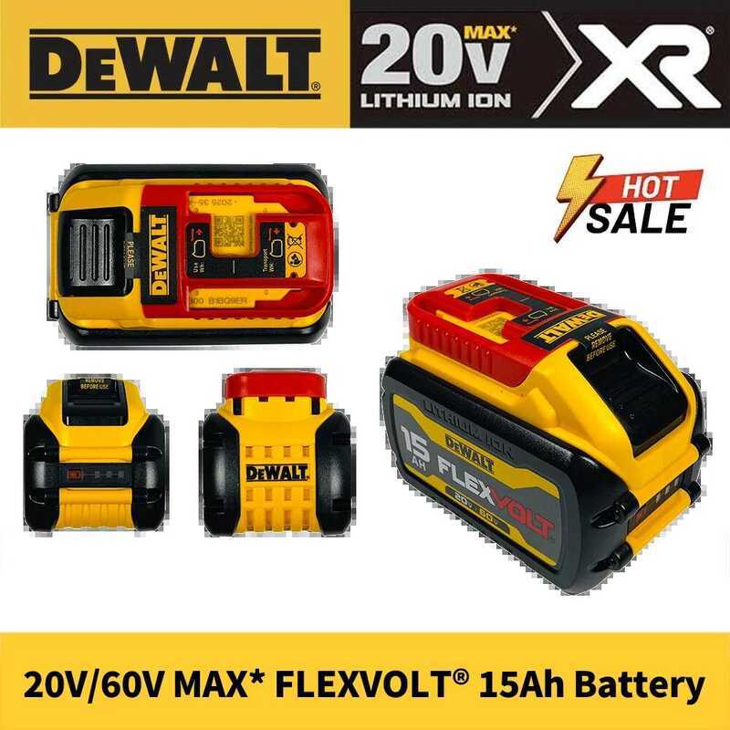 DCB615 สำหรับแบตเตอรี่ FLEXVOLT 20V/60V 15Ah 54V ความจุสูง เซลล์ 21700 ลิเธียมไอออน อุปกรณ์ไฟฟ้าที่ช