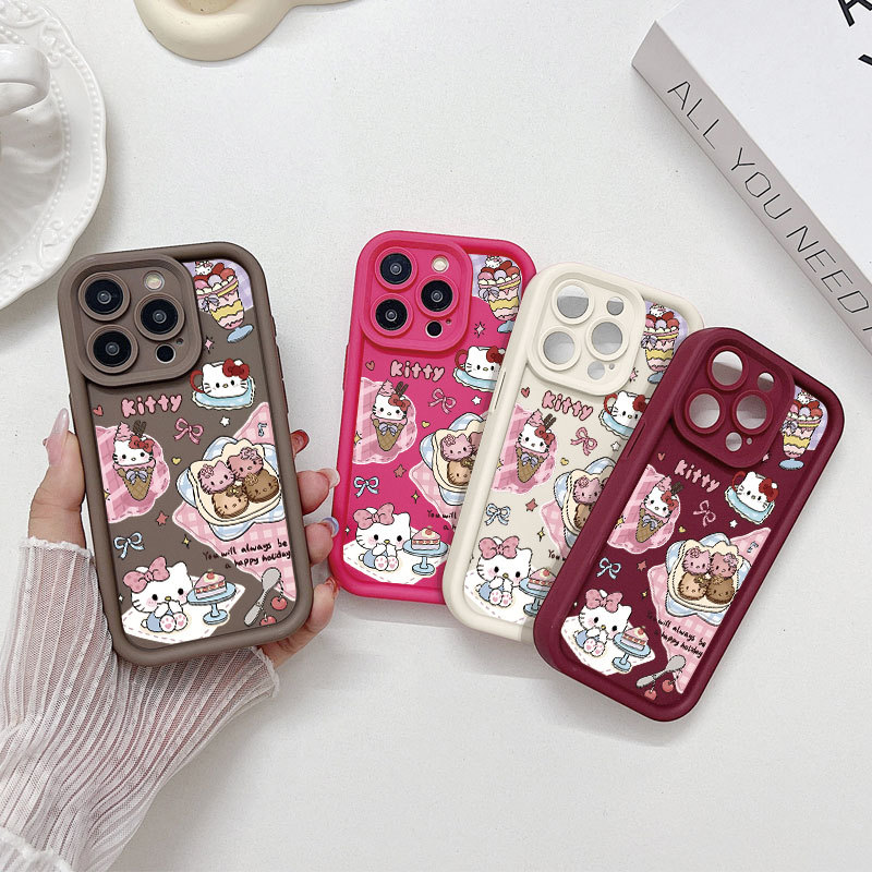 การ์ตูนน่ารักเค้กขนม KT Cat สําหรับ Infinix Hot 8 9 Pro 20 40i 12 20 30 Play หมายเหตุ 12 30 Pro สมาร