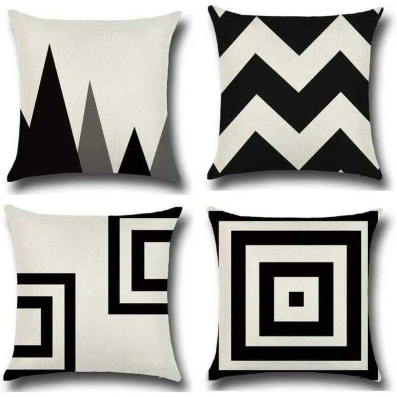C Geometric Pattern Square Throw Pillow Covers Case Home Sofa Cushion Covers