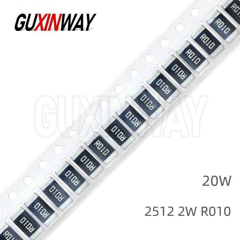 ชิ้น 20 2512 ตัวต้านทานโลหะผสม SMD 2W 1% R001 R002 R005 R008 R010 R015 R020 R025 R050 R100 R200 R220