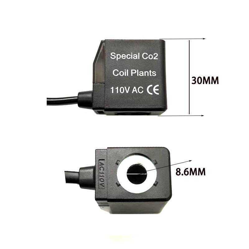 ▥ Aquarium ต่างๆ C02 ชิ้นส่วน 12V 110V 220V ขดลวด,อะไหล่ปลั๊กด้านในปลั๊กแบน Series, เกลียวทองแด