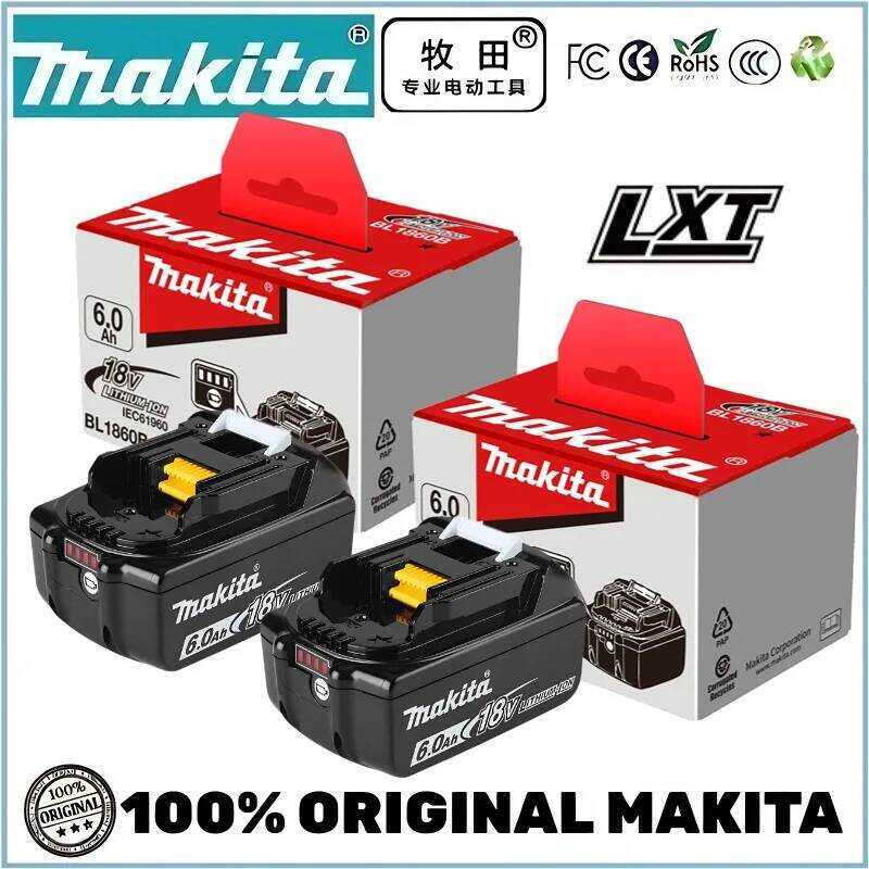 Makita แบตเตอรี่เครื่องมือไฟฟ้า BL1830 BL1830B BL1840 BL1840B BL1850B ขนาด 18V 6.0Ah ชาร์จใหม่ได้ 10