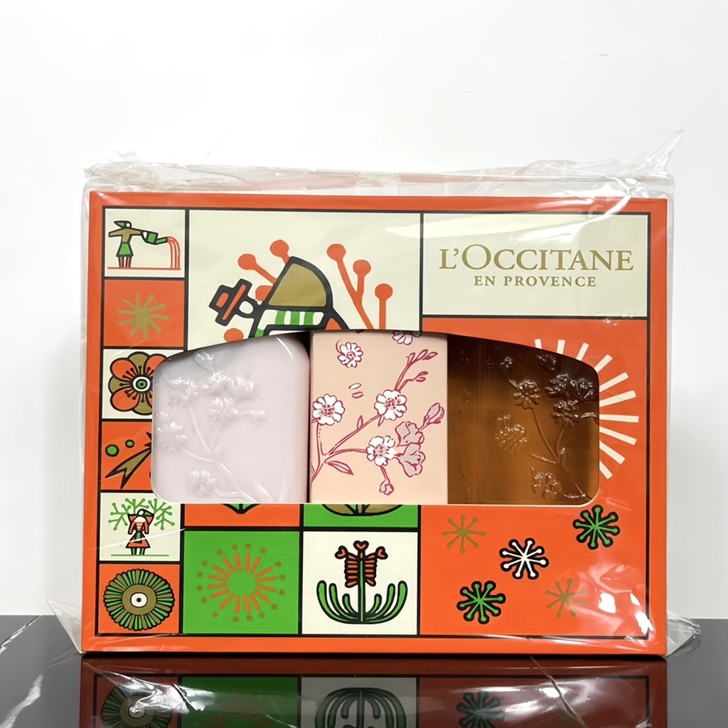 Hot Style/65 LOccitane Cherry Blossom ชุดสามชิ้นรุ่นเก่า! รวมโลชั่น 250ml Body Wash ครีมทามือ 75ml.7