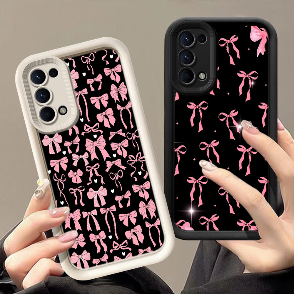 สำหรับ Vivo V21 V19 V25 V27 V29 V40 Pro V30E V23E เคสโทรศัพท์มือถือ ดวงตานางฟ้า กรณ AB84 Pink Black 